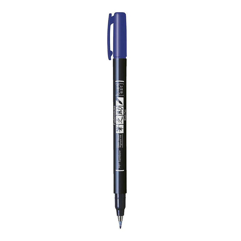 Pennarello Marker Calligrafico Tombow Fudenosuke Hard Blu
