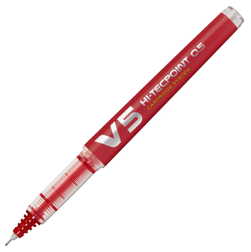 Penna Roller Pilot Hi-Tecpoint V5 Begreen Ricaricabile con Punta Extra Fine 0,5 mm Rosso