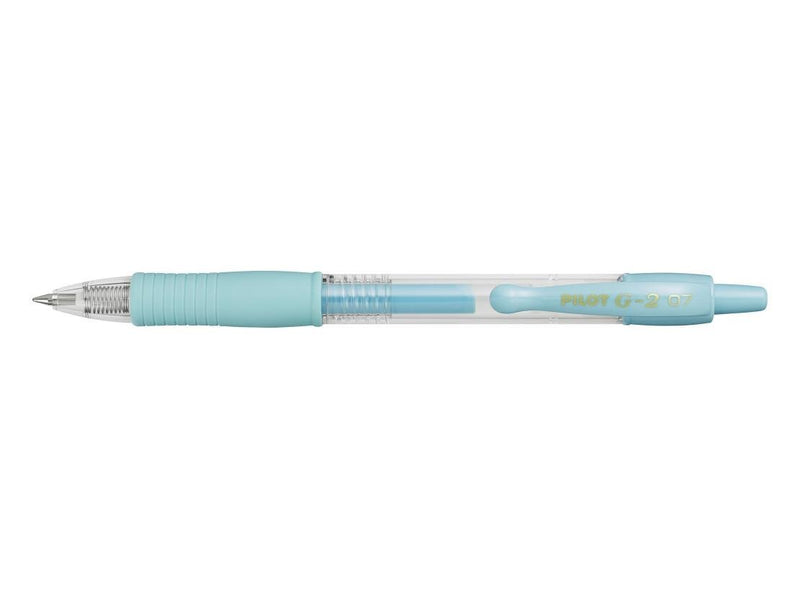 Penna a Sfera Pilot G-2 Grip Pastel a Scatto con Tratto 0,7 mm e Inchiostro Gel Azzurro