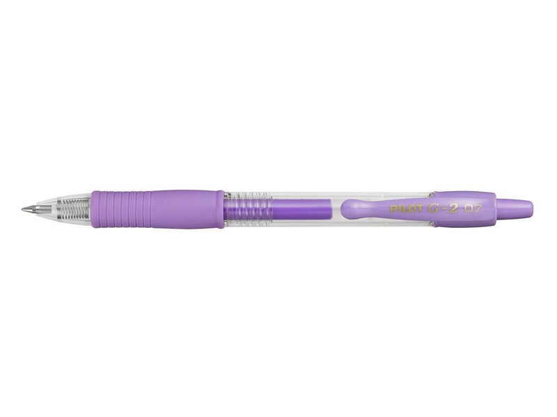 Penna a Sfera Pilot G-2 Grip Pastel a Scatto con Tratto 0,7 mm e Inchiostro Gel Viola