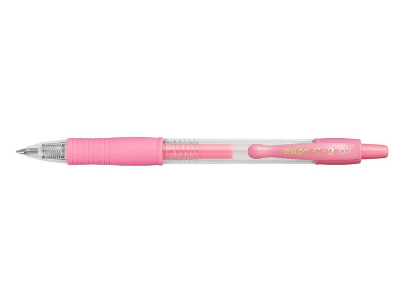 Penna a Sfera Pilot G-2 Grip Pastel a Scatto con Tratto 0,7 mm e Inchiostro Gel Rosa