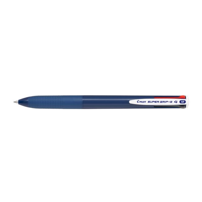 Penna a Sfera Pilot SuperGrip G 4 Colori con Tratto 1 mm e Fusto Blu