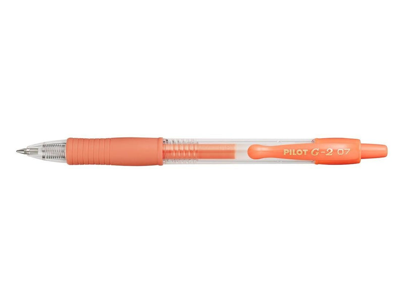 Penna a Sfera Pilot G-2 Grip Neon a Scatto con Tratto 0,7 mm e Inchiostro Gel Arancio