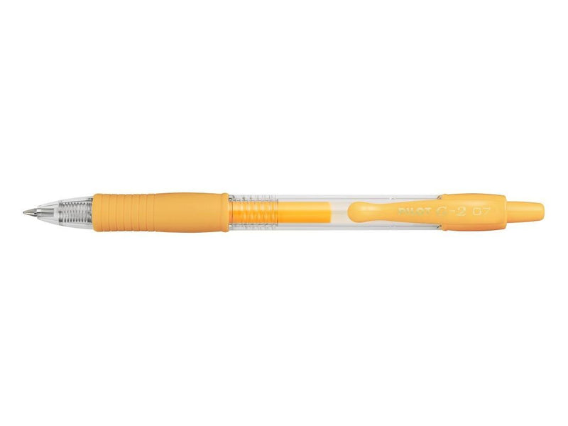 Penna a Sfera Pilot G-2 Grip Neon a Scatto con Tratto 0,7 mm e Inchiostro Gel Albicocca