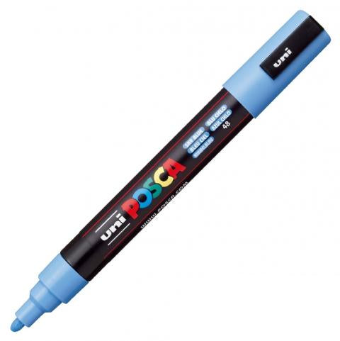 Pennarello Marcatore a Tempera Uni Posca a Punta Fine Blu Cielo