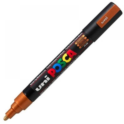Pennarello Marcatore a Tempera Uni Posca a Punta Media Bronzo