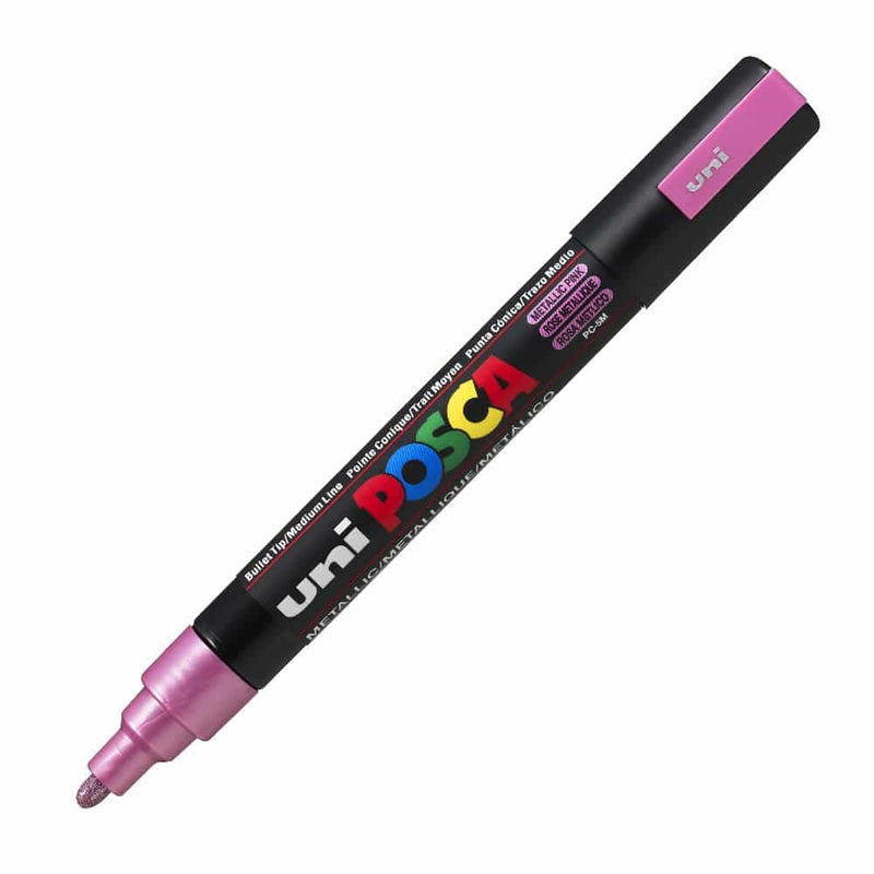 Pennarello Marcatore a Tempera Uni Posca a Punta Media Rosa Metal