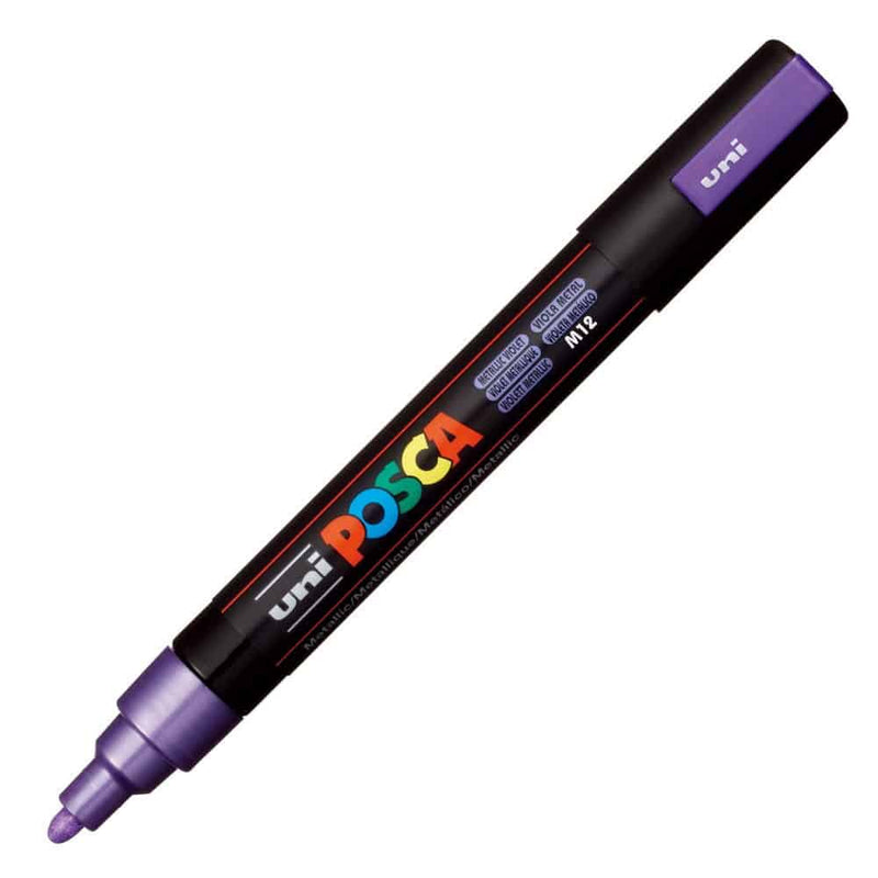 Pennarello Marcatore a Tempera Uni Posca a Punta Media Viola Metal
