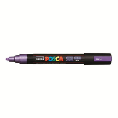 Pennarello Marcatore a Tempera Uni Posca a Punta Media Viola Metal