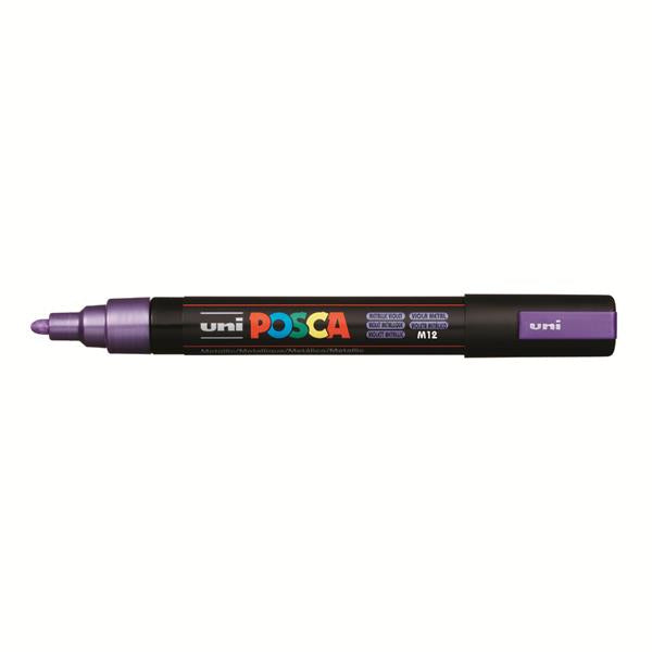 Pennarello Marcatore a Tempera Uni Posca a Punta Media Viola Metal