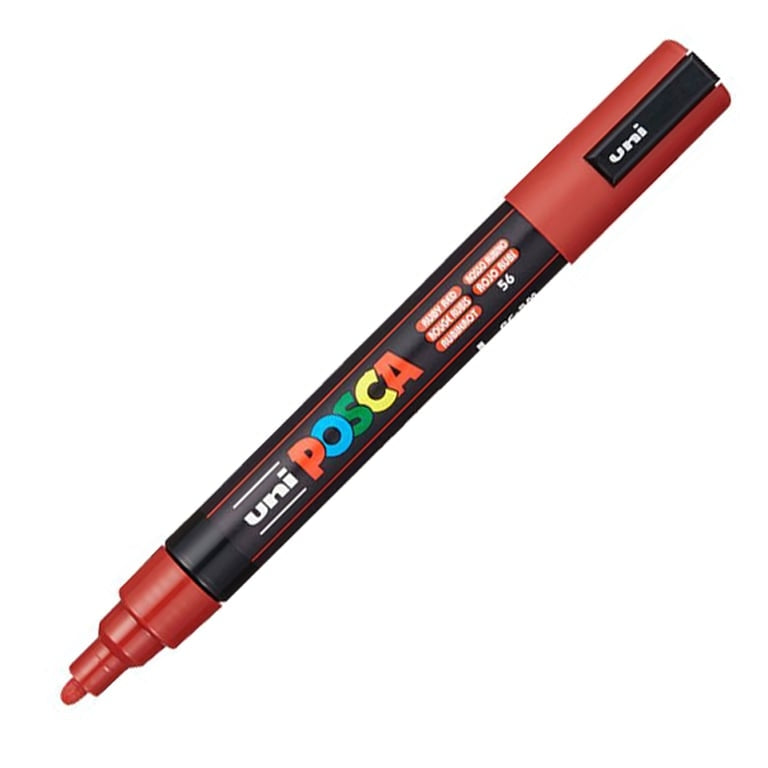 Pennarello Marcatore a Tempera Uni Posca a Punta Media Rosso Rubino