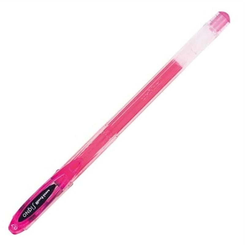 Penna Roller Gel Uniball Signo con Tratto 0,7 mm e Inchiostro Rosa
