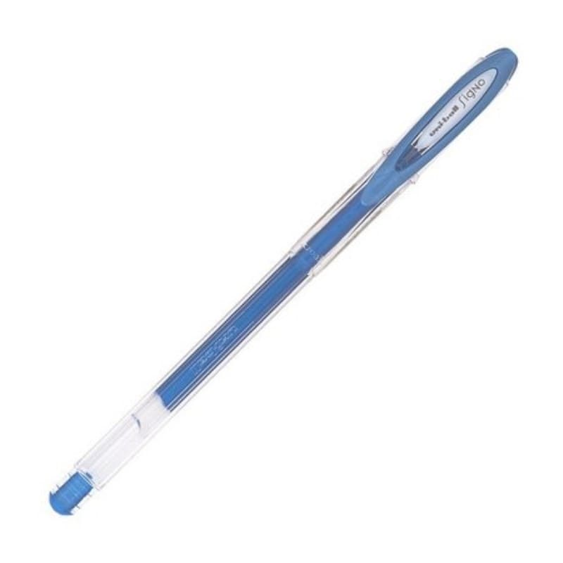 Penna Roller Gel Uniball Signo Metal con Tratto 0,8 mm e Inchiostro Blu