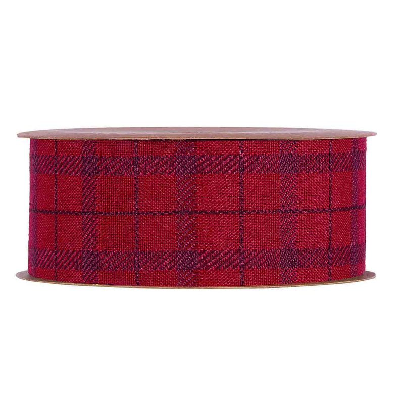 Nastro Tartan Louisiana Rosso 40 mm x 20 mt