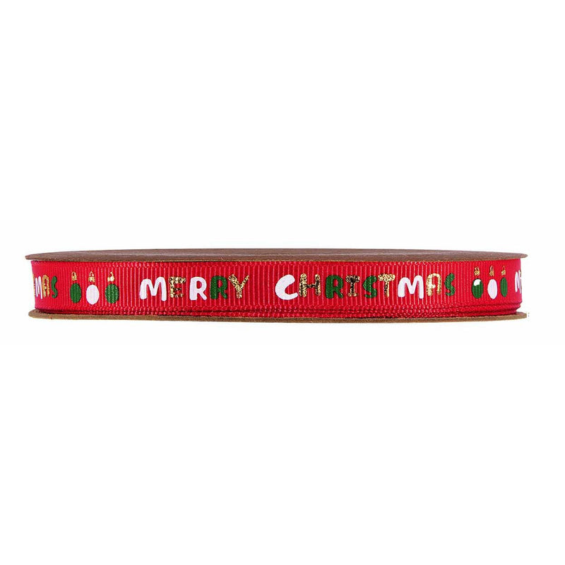 Nastro Funny Merry XMAS Rosso 10 mm x 20 mt