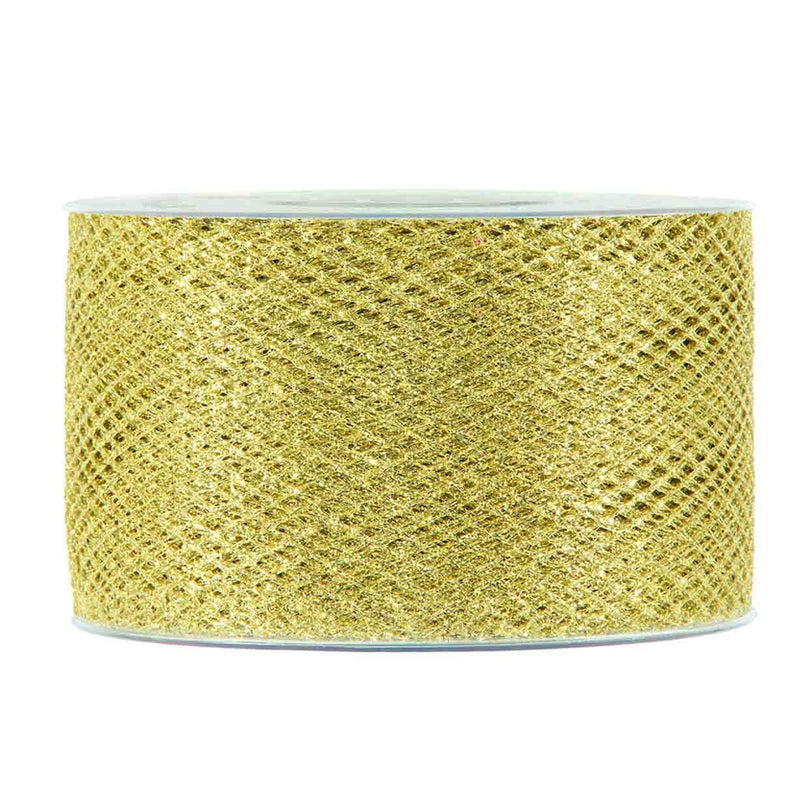 Nastro Rete Oro 40 mm x 30 mt