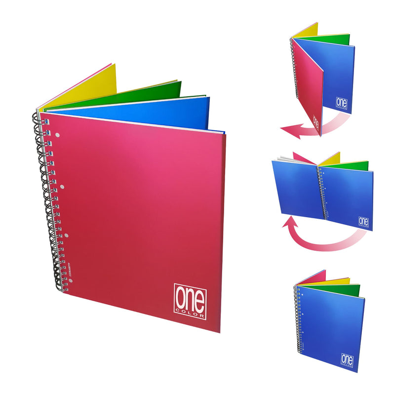 Quaderno Maxi A4 One Color con Copertina in PPL e Divisori 80 gr / 120 Fogli / 1 Rigo