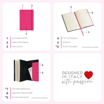 Diario 12 Mesi Desk Planner - Bubblegum