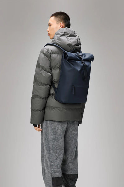 Zaino RAINS Rolltop Rucksack Impermeabile W3 Navy