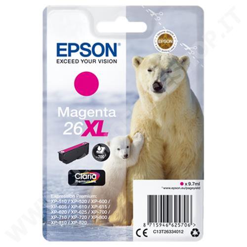 Cartuccia Originale Epson 26XL Magenta