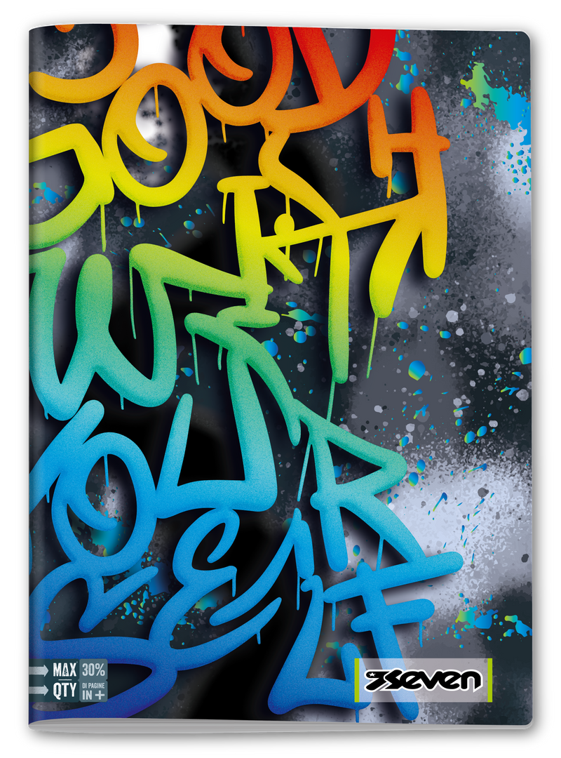 Quaderno A4 Maxi Seven Boy Fantasie Assortite / 100 gr / 1 Rigo