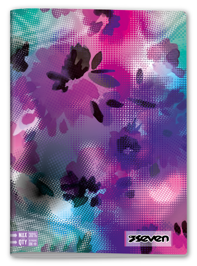 Quaderno A4 Maxi Seven Girl Fantasie Assortite / 100 gr / Quadretti 5 mm