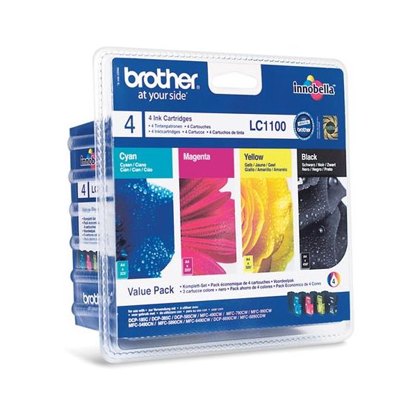 Multipack Cartuccia Originale Brother LC1100 C+M+Y+K