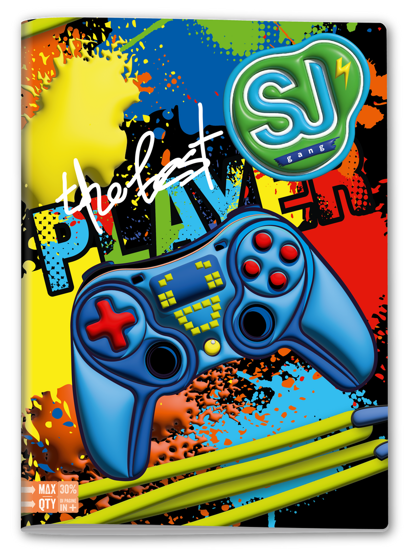 Quaderno A4 Maxi Sj Gang Boy Fantasie Assortite / 100 gr / 1 Rigo