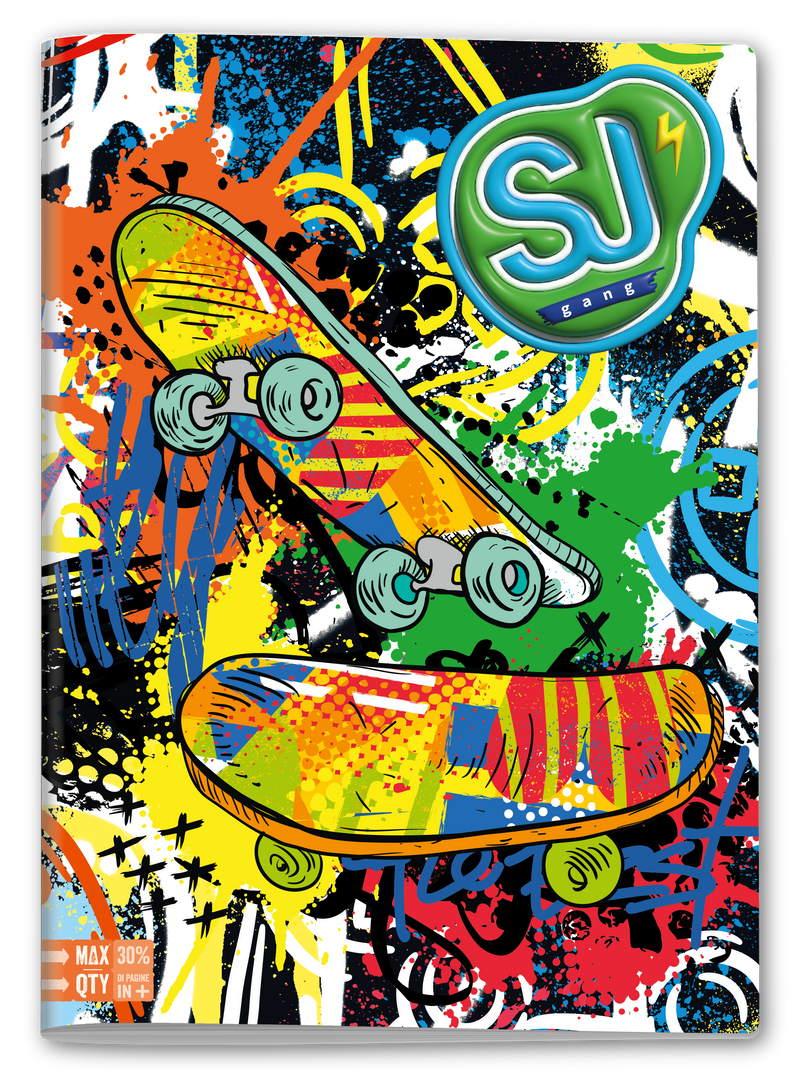Quaderno A4 Maxi Sj Gang Boy Fantasie Assortite / 100 gr / 1 Rigo