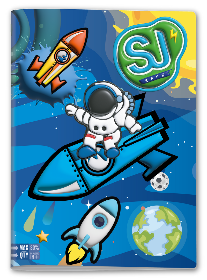 Quaderno A4 Maxi Sj Gang Boy Fantasie Assortite / 100 gr / 1 Rigo