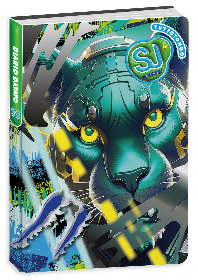 Diario Agenda 10 Mesi Datato Sj Gang Animali Boy 25/26 / Copertine Assortite