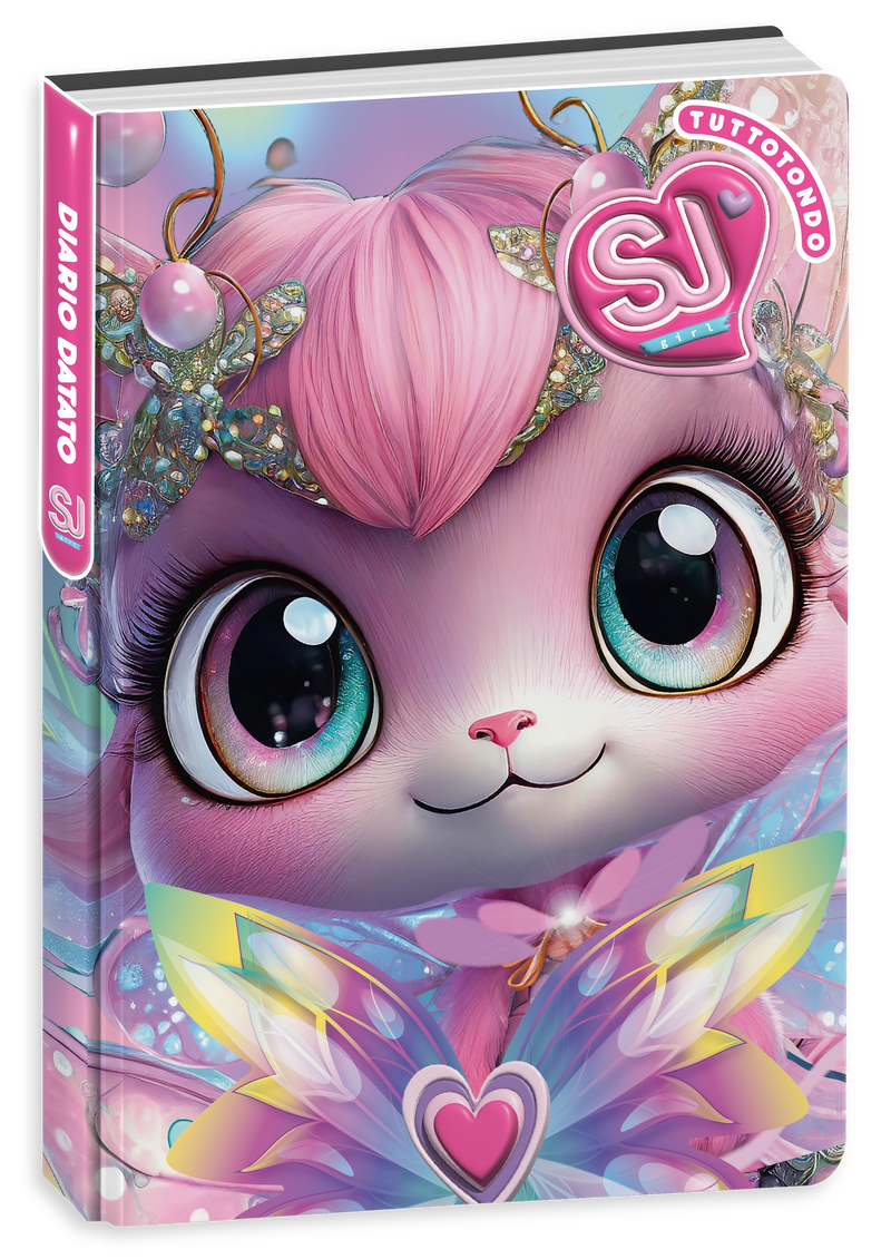 Diario Agenda 10 Mesi Datato Sj Gang Animali Girl 25/26 / Copertine Assortite