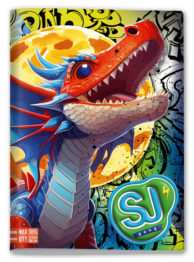 Quaderno A4 Maxi Sj Gang Animali Boy Fantasie Assortite / 100 gr / Riga C
