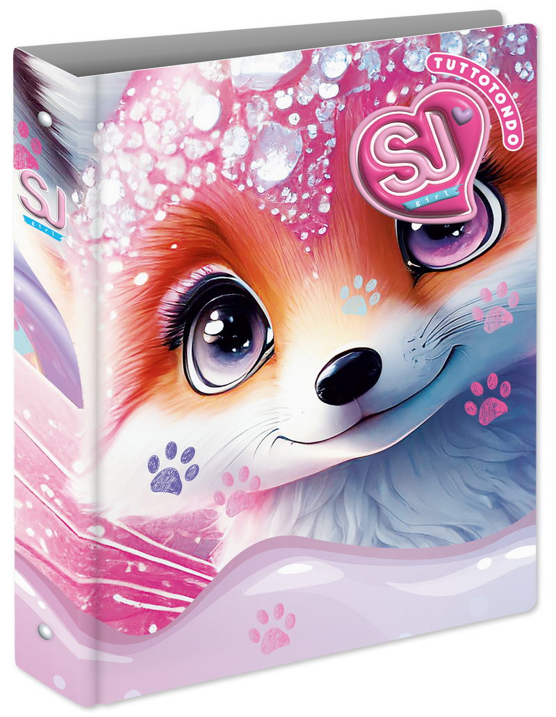 Copertina Anelli A4 Maxi Dorso 3 cm Sj Gang Animali Girl
