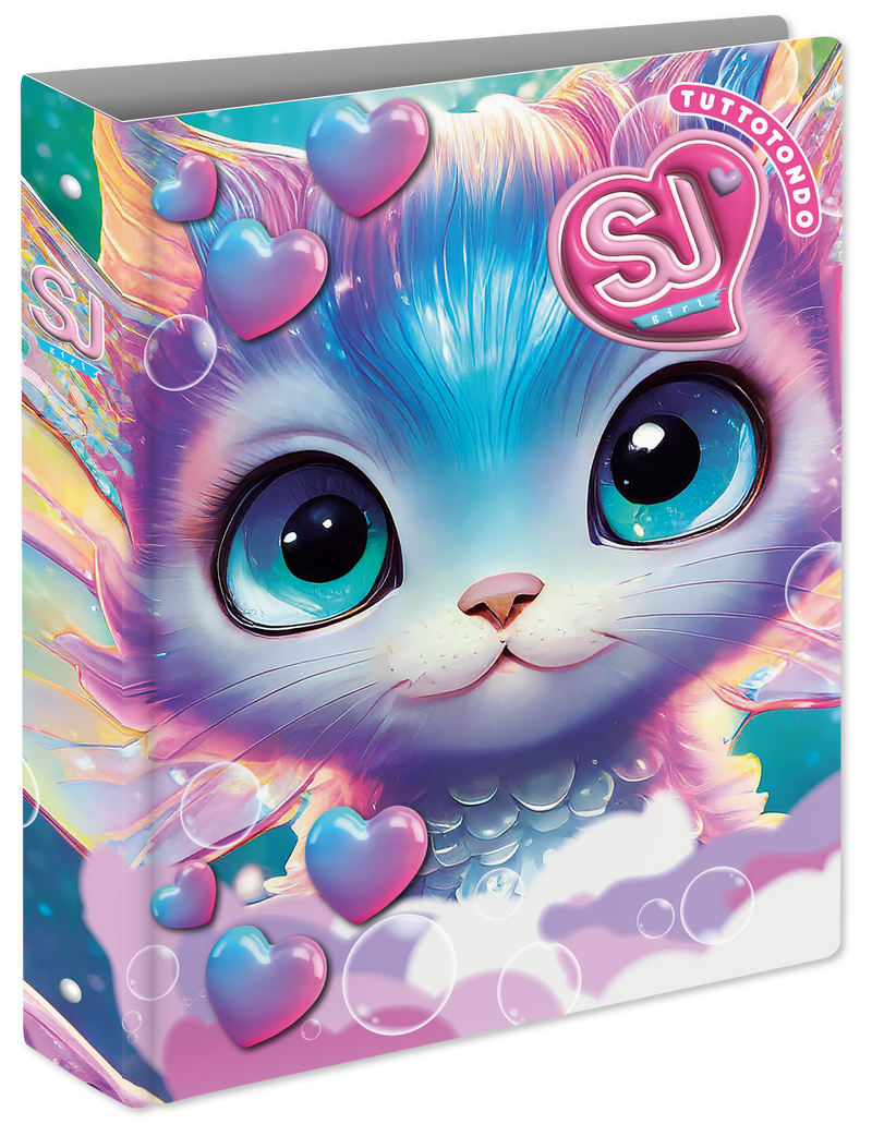 Copertina Anelli A4 Maxi Dorso 3 cm Sj Gang Animali Girl
