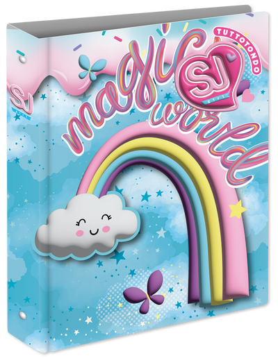 Copertina Anelli A4 Maxi Dorso 3 cm Sj Gang Wondrous Girl