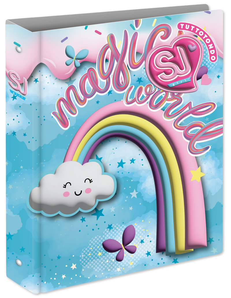 Copertina Anelli A4 Maxi Dorso 3 cm Sj Gang Wondrous Girl