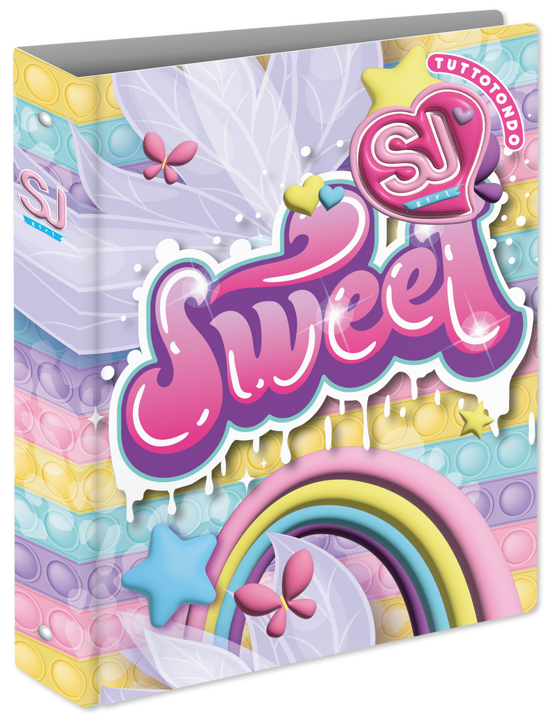 Copertina Anelli A4 Maxi Dorso 3 cm Sj Gang Wondrous Girl