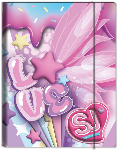 Cartella con Elastico Dorso 1 cm Sj Gang Wondrous Girl