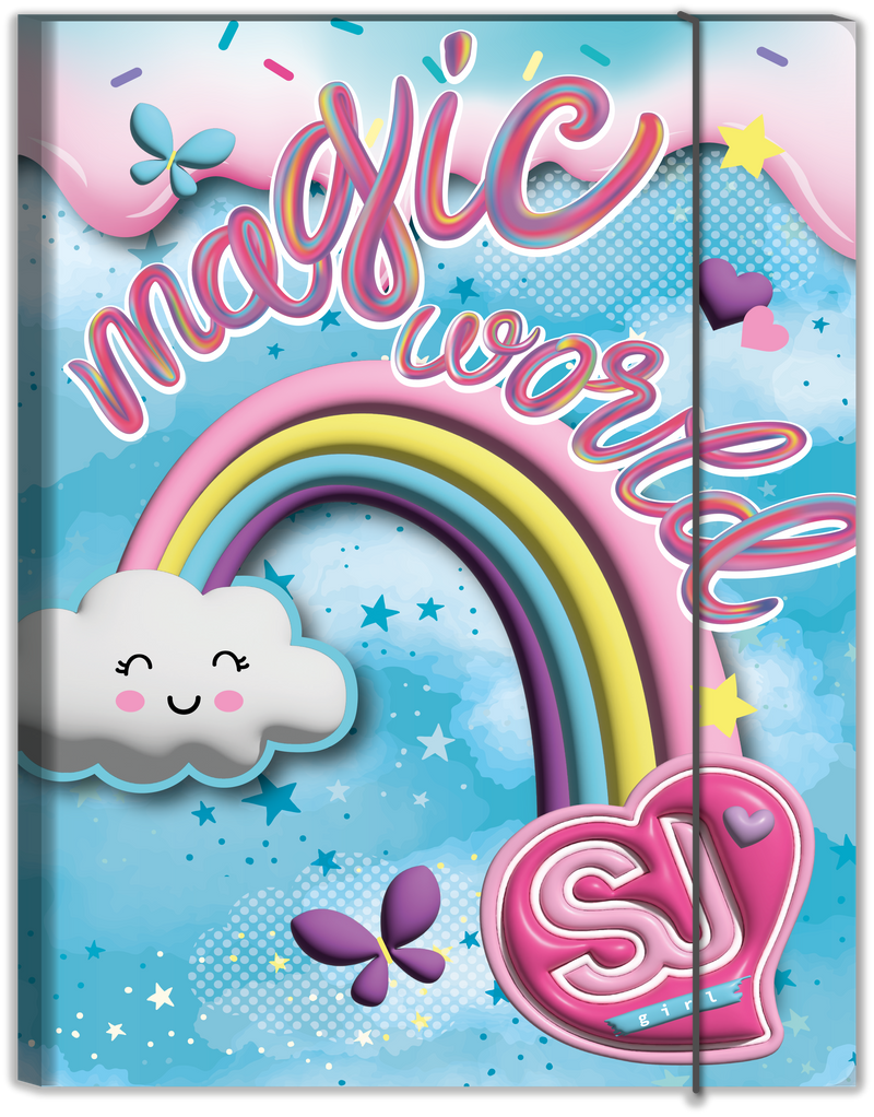 Cartella con Elastico Dorso 1 cm Sj Gang Wondrous Girl