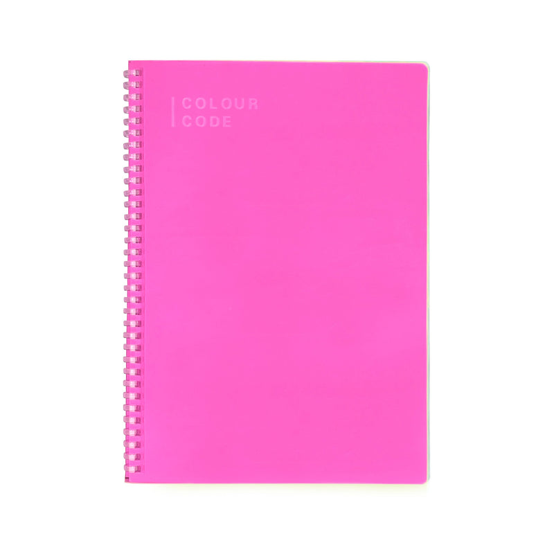 Quaderno Spiralato Maxi Colour Code Fluocode Fantasie Assortite / 80 gr / Quadretti 5 mm