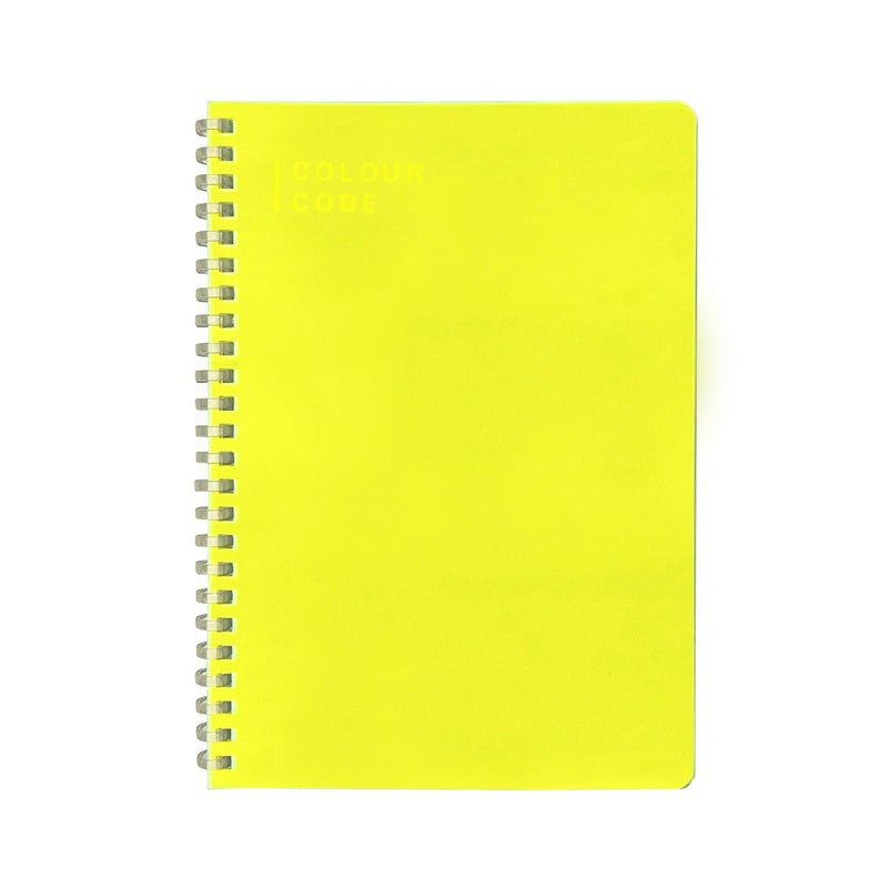Quaderno Spiralato A5 Colour Code Fluocode Fantasie Assortite / 80 gr / 1 Rigo