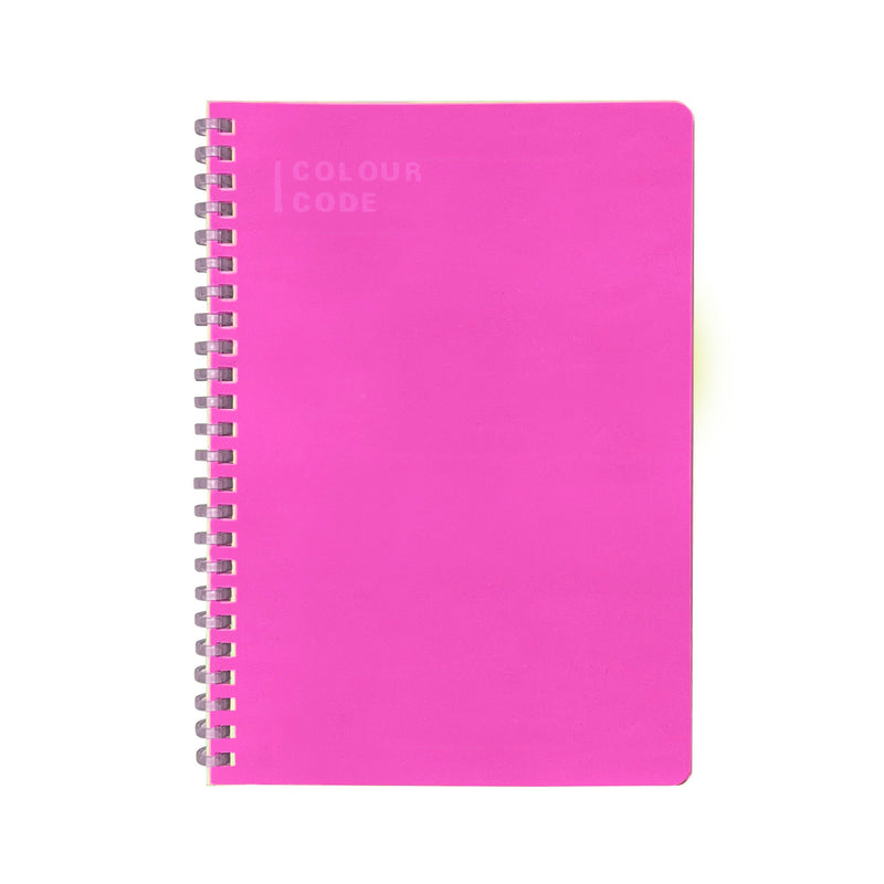 Quaderno Spiralato A5 Colour Code Fluocode Fantasie Assortite / 80 gr / 1 Rigo