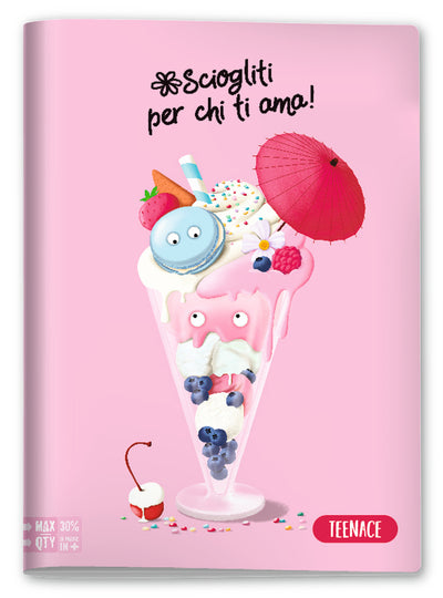 Quaderno A4 Maxi Teenace Funny Girl Fantasie Assortite / 80 gr / Quadretti 5 mm