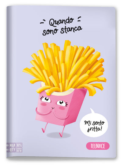 Quaderno A4 Maxi Teenace Funny Girl Fantasie Assortite / 80 gr / Quadretti 5 mm