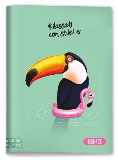 Quaderno A4 Maxi Teenace Funny Girl Fantasie Assortite / 80 gr / Quadretti 5 mm