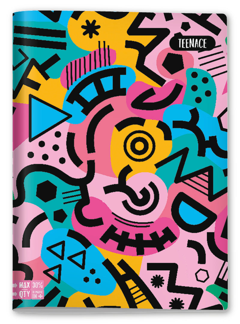 Quaderno A4 Maxi Teenace Girl Mood Fantasie Assortite / 80 gr / Quadretti 5 mm