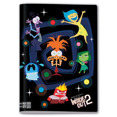 Quaderno A4 Maxi Inside Out 2 Fantasie Assortite / 100 gr / Quadretti 10 mm