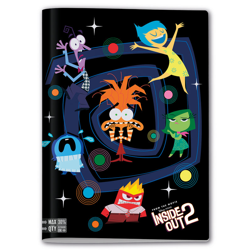 Quaderno A4 Maxi Inside Out 2 Fantasie Assortite / 100 gr / Quadretti 10 mm