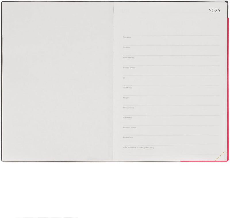 Agenda 12 Mesi Legami Giornaliera Large 2026 Cherry Bomb con Chiusura ad Elastico
